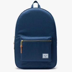 Herschel Settlement Backpack- Navy Blue w/ Gold Zipper